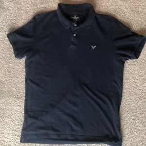 Men’s navy blue & lt. grey American Eagle brand “Core Flex” polo shirt. Size L.